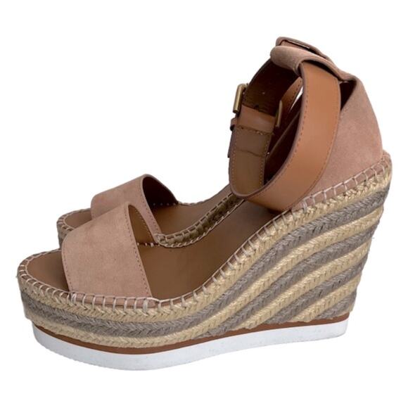 See By Chloe Suede Rope Wedge Platform Sandals Size 40 EU - Picture 3 of 15